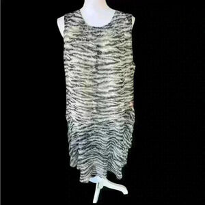 Express ladies XL sleeveless dress NWT. Fully lined animal print polyester